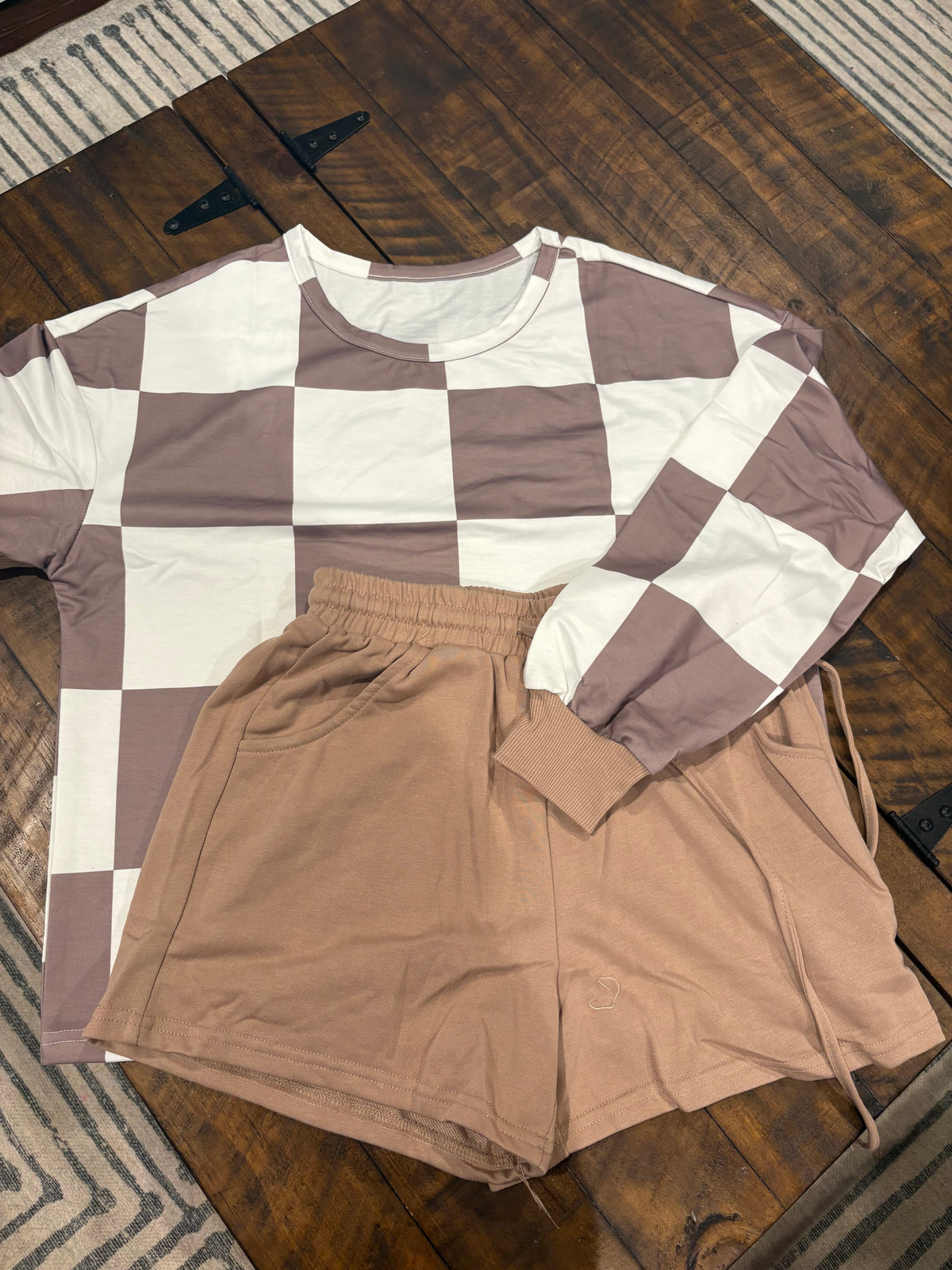 Brown Checkered Set