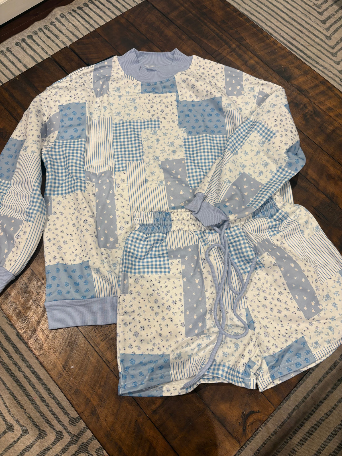 Blue Patchwork Set