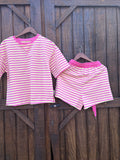 Pink & Yellow Striped Set