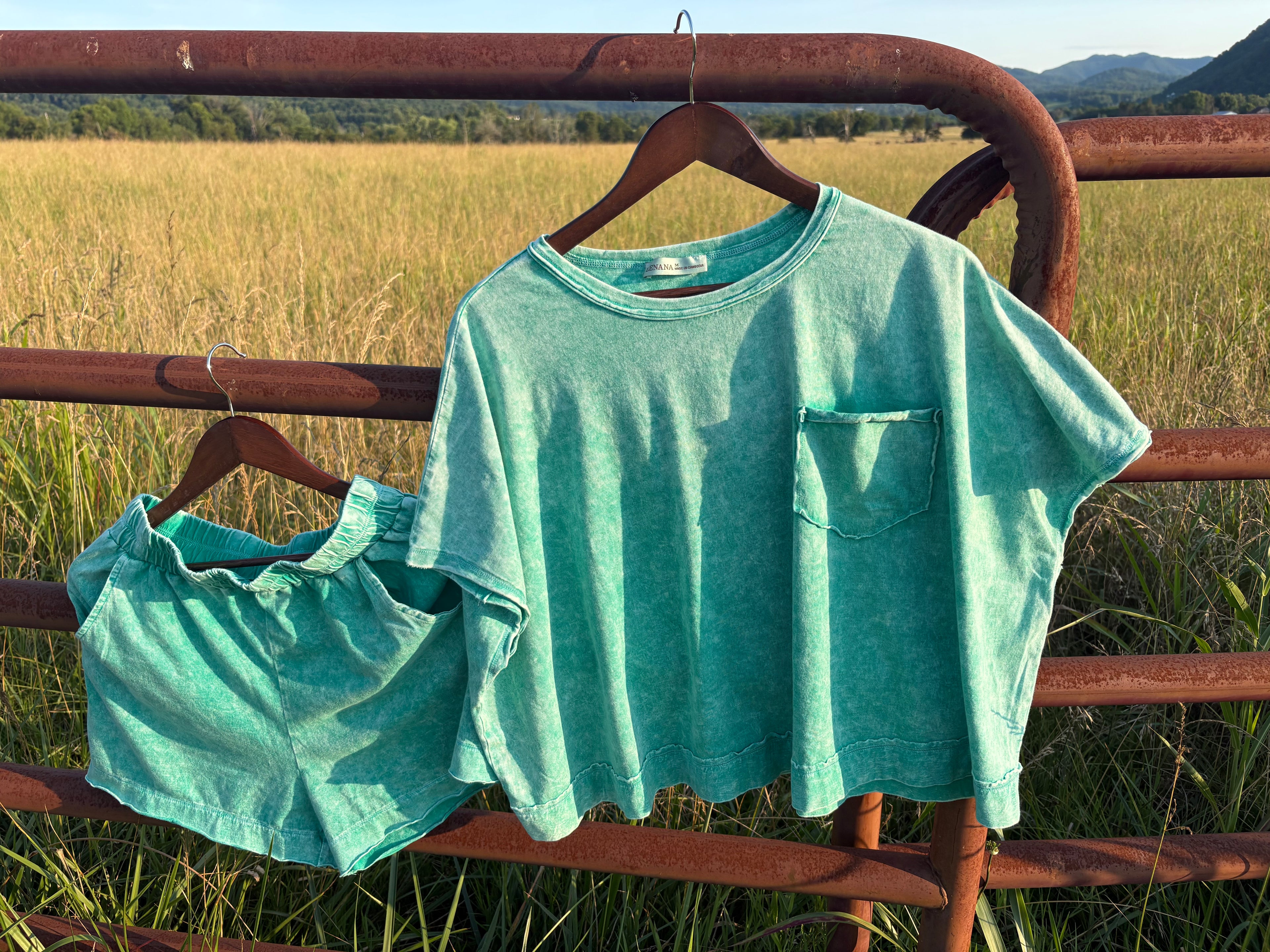 Kelly Green Boxy Top & Short Set